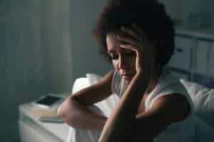 Woman unable to sleep